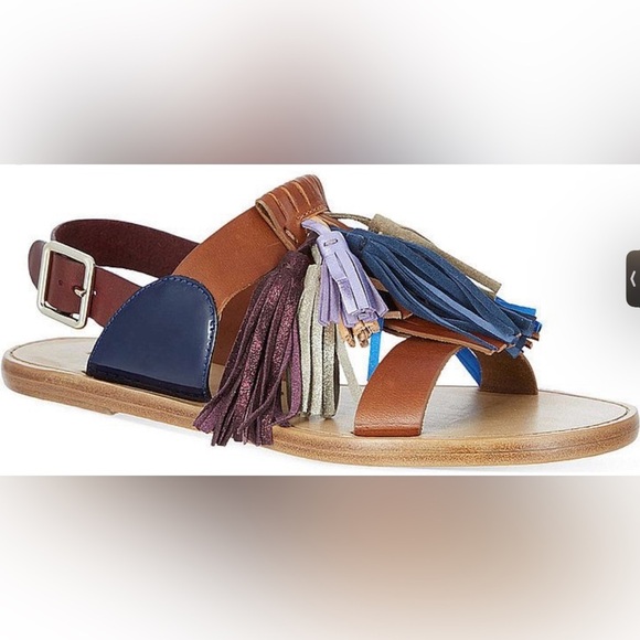 Isabel Marant Leather & Tassle Sandals - Picture 2 of 12